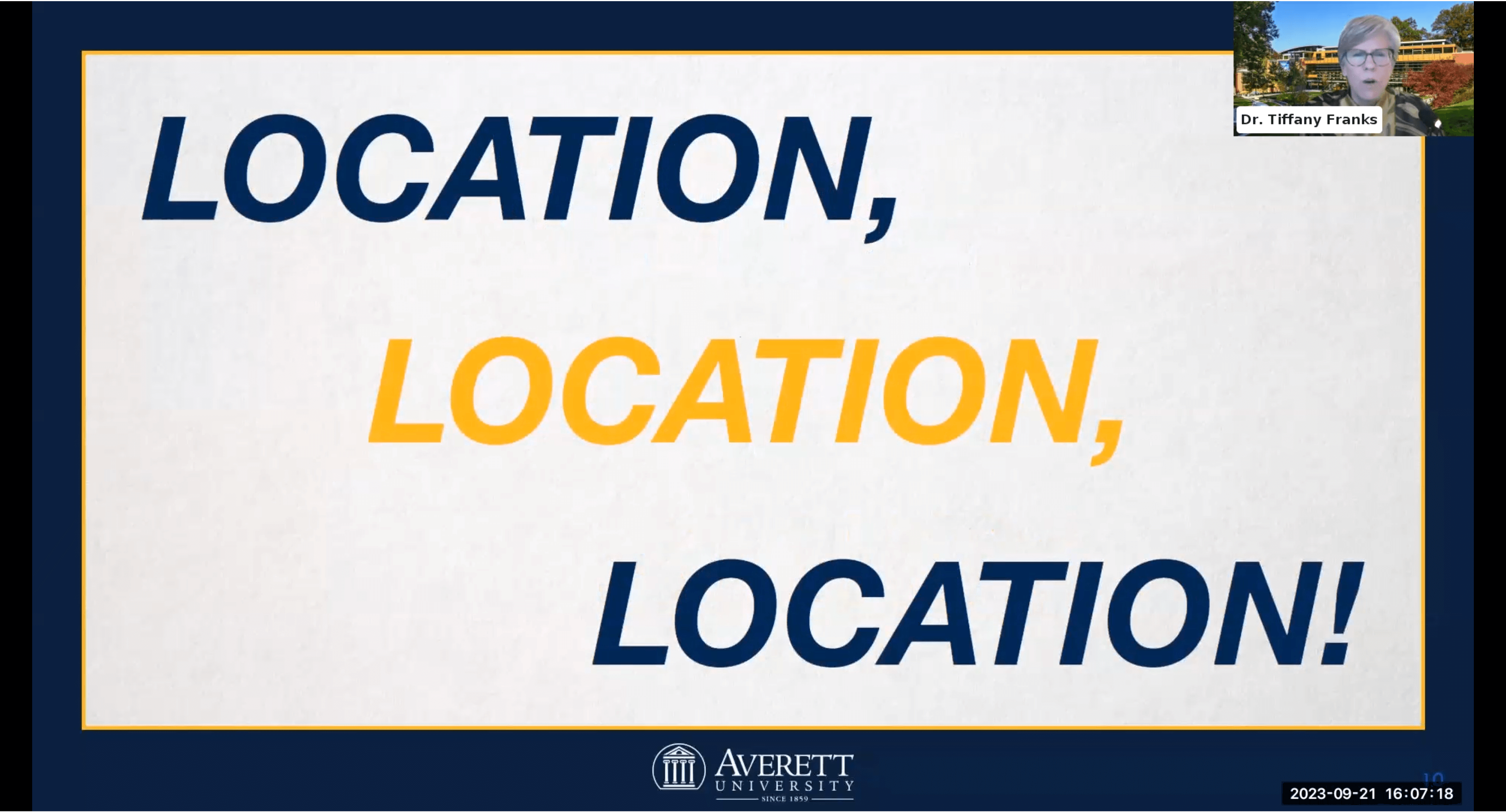 Instructions to write down desired and undesired locations for consideration.